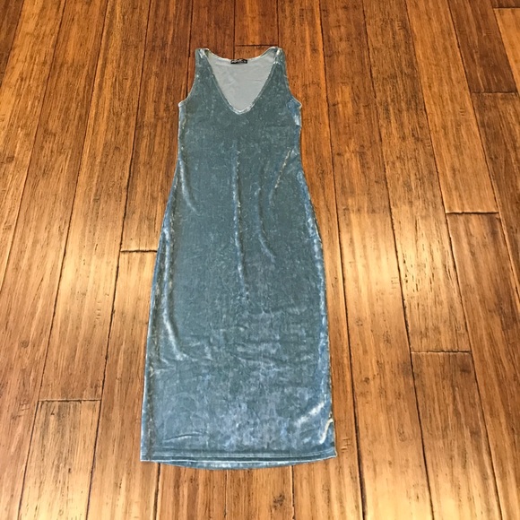 [LAST ONE] Indigo Velvet Tank Dress - Picture 3 of 4